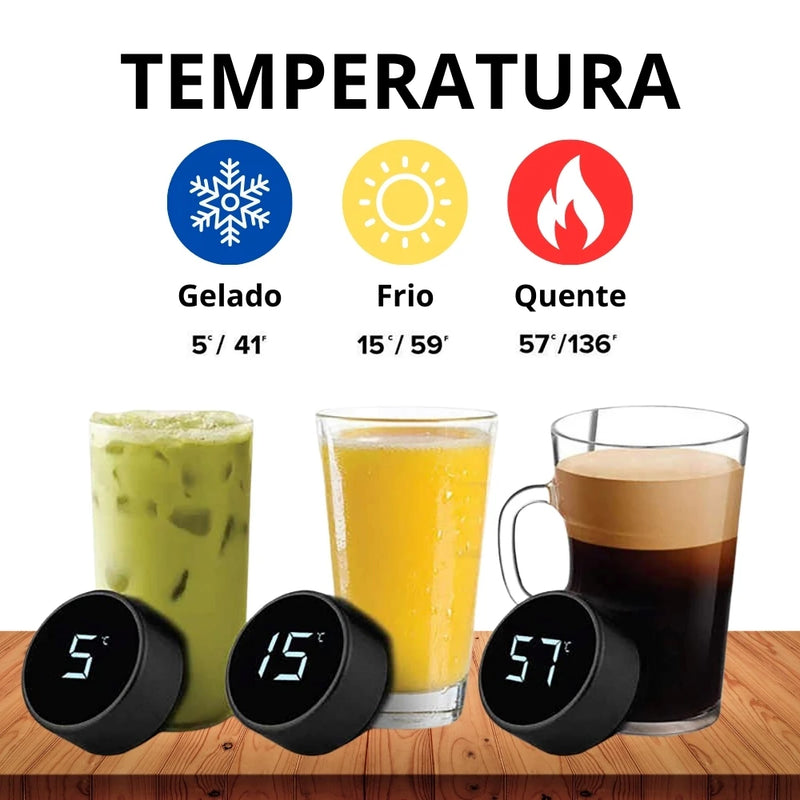 Botella termo de 500 ml con indicador de temperatura digital