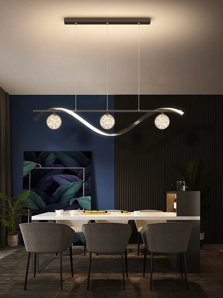 Ilumina tu espacio con estilo: ¡Lámpara colgante LED minimalista ajustable para comedor, cocina y más!