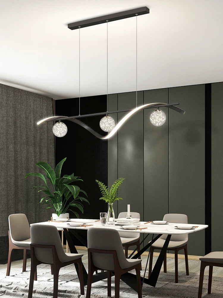 Ilumina tu espacio con estilo: ¡Lámpara colgante LED minimalista ajustable para comedor, cocina y más!