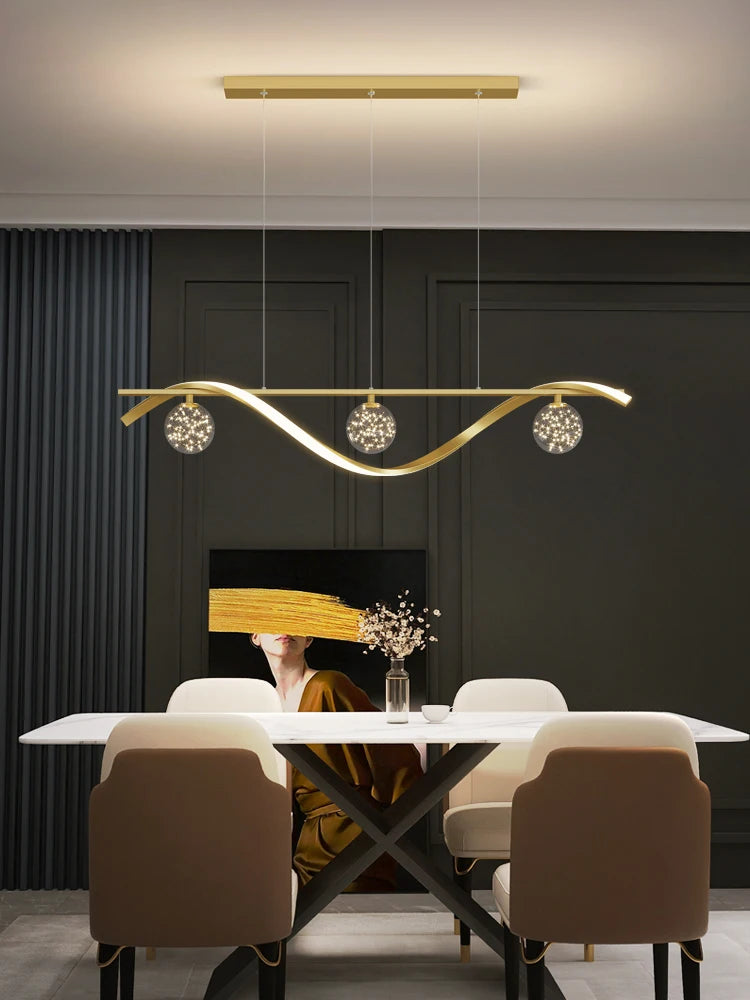 Ilumina tu espacio con estilo: ¡Lámpara colgante LED minimalista ajustable para comedor, cocina y más!