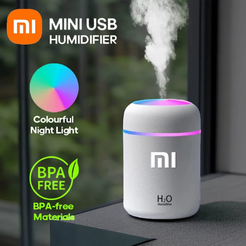 Humidificador de aire Xiaomi H2O 300ml Mini difusor de aroma USB portátil con niebla fría