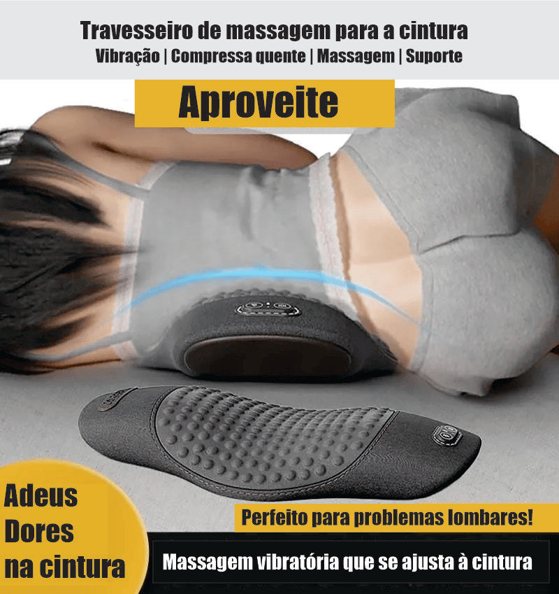 Alivio del dolor de espalda: almohada masajeadora con calefacción y soporte lumbar