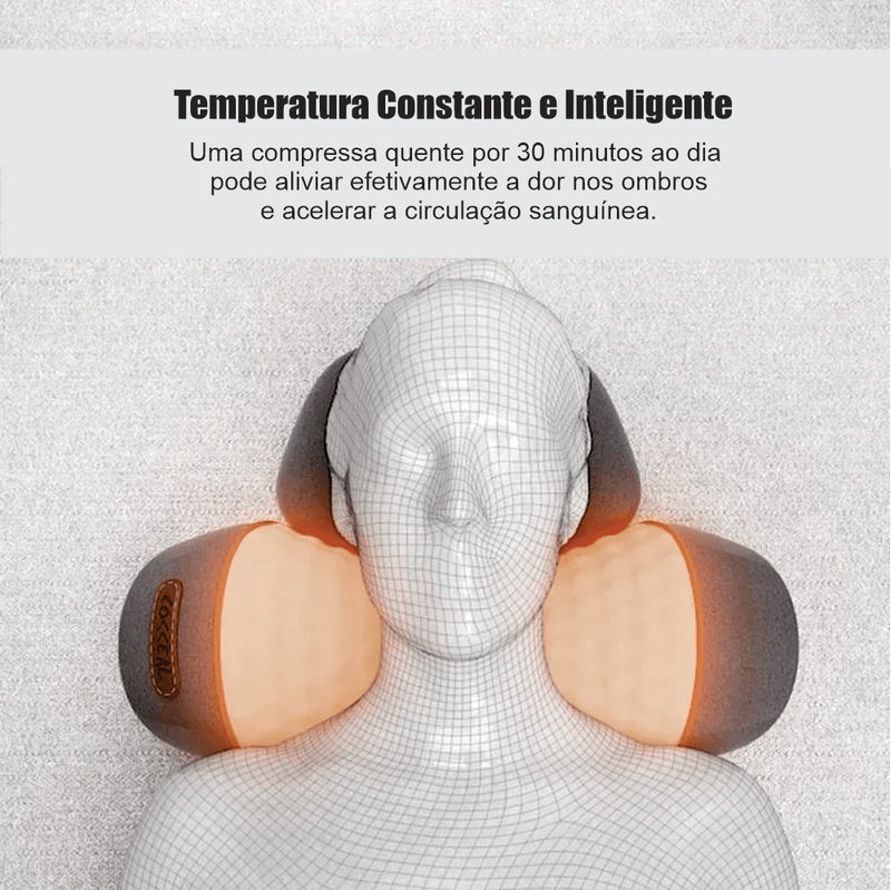 Alivio instantáneo: Almohada masajeadora cervical con calor y vibración para una relajación total