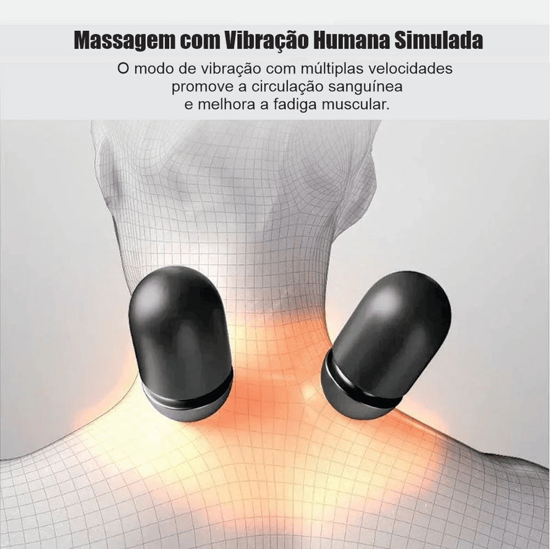 Alivio instantáneo: Almohada masajeadora cervical con calor y vibración para una relajación total